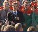 Nicolas Sarkozy, lors d'une visite en Mayenne, s'exprime quant à la naissance de sa fille, qui a vu le jour le 19 octobre 2011. Le 20 octobre 2011