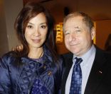 Michelle Yeoh et Jean Todt lors de la soirée du magazine Tag Mag et Roger Vivier à Paris le 20 octobre 2011