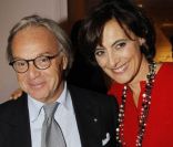 Diego della Valle et Inès de la Fressange lors de la soirée du magazine Tag Mag et Roger Vivier à Paris le 20 octobre 2011