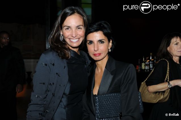 Rachida Dati et Inés Sastre au Bal Jaune, le 21 octobre 2011