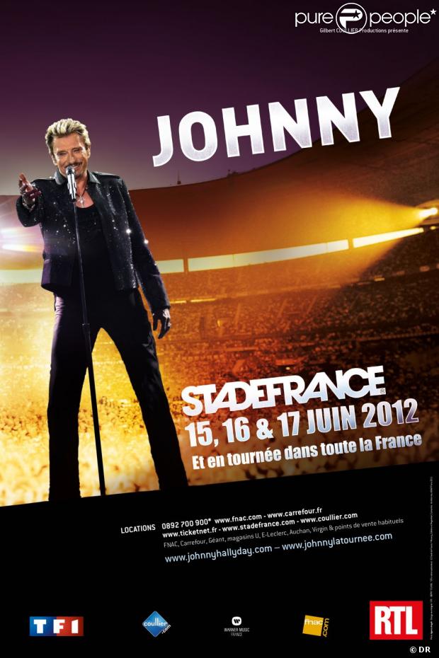 Affiche de Johnny Hallyday en concert à Londres au Royal Albert Hall le 15 octobre 2012