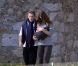 Nicolas et Carla Sarkozy et leur petite Giulia à La Lanterne, le 31 octobre 2011