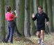 Nicolas Sarkozy fait son jogging dans les allées du château de Versailles, le 30 octobre 2011
