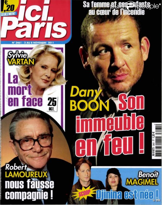  Ici Paris , en kiosques le 2 novembre 2011.