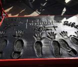 Et voilà le résultat après que Robert Pattinson, Kristen Stewart et Taylor Lautner ont déposé leurs empreintes du Grauman's Chinese Theater de Los Angeles, le 3 novembre 2011.