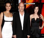 Emma Heming, Bruce Willis et Rumer Willis en octobre 2011 