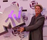 David Hasselhoff dans la press room des MTV Europe Music Awards, à Belfast, le 6 novembre 2011.