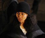 Jada Pinkett Smith sur le tournage du clip de sa fille Willow, à Los Angeles, le 6 novembre 2011.