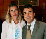 Arnaud Lagardère et son ex-femme Manuela en juin 2005. 