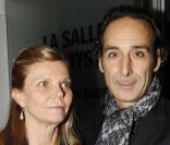  Le compositeur Alexandre Desplat et son épouse au concert exceptionnel de Patti Smith et David Lynch organisé à la Fondation Cartier, à Paris, le 28 octobre 2011. 