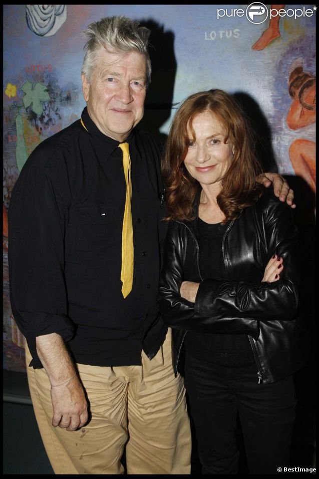  David Lynch et Isabelle Huppert au concert exceptionnel de Patti Smith et David Lynch organisé à la Fondation Cartier, à Paris, le 28 octobre 2011. 