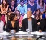 Jamel Debbouze, Florence Foresti, Laurent Baffie et Thierry Ardisson sur le plateau des Enfants de la télé sur TF1 le samedi 26 novembre 2011 - émission enregistrée le 7 novembre 2011