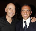 Nikos et Nicolas Canteloup lors de la soirée 