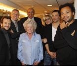 Claude Sarraute, Fabrice Eboué, Jérémy Michalak, Laurent Ruquier lors de la soirée 