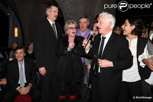 Jean Lassalle, Françoise Laborde et MArcel Amont lors de la remise du prix Panache 2011 décerné par l'association 