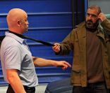 Eric Cantona et HPG sur le tournage des  Mouvements du bassin , prochainement dans les salles.