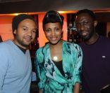 Fabrice Eboué, Imani et Thomas N'Gigol le 6 décembre 2011 pour les 10 ans de La Cantine du Faubourg à Paris