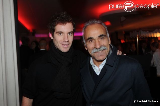 Richard Gasquet et Mansour Barhami le 6 décembre 2011 pour les 10 ans de La Cantine du Faubourg à Paris