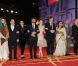 Les membres du jury, Emir Kusturica, le président, entouré de Jessica Chastain, Nicole Garcia, Leïla Hatami, Abdelkader Lagtâa, Brillante Ma. Mendoza, Radu Mihaileanu, Maya Sansa et Aparna Sen lors du festival international du film de Marrakech le 10 décembre 2011