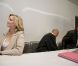 Nadja Auermann le 19 mai 2011 au tribunal de Berlin en compagnie de son ex-mari Wolfram Grandezka pour une fraude fiscale