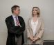 Nadja Auermann le 19 mai 2011 au tribunal de Berlin en compagnie de son ex-mari Wolfram Grandezka pour une fraude fiscale