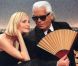 Nadja Auermann avec Karl Lagerfeld en 1997