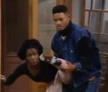 Will Smith alias le Prince de Bel-Air et sa tante dans la série, Janet Hubert