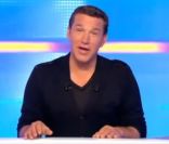 Benjamin Castaldi gêné après avoir oublié Valérie Bègue, le 3 janvier 2012 dans La Roue de la fortune sur TF1