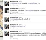 Page Twitter de Shy'm le 4 janiver 2011.