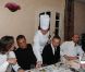 Sébastien Perez fait le service pour Eric Roy et Jérôme Alonzo lors de la soirée des Toques et des Sportifs aux Gorges de Pennafort à la Calas dans le Var le 29 novembre 2011