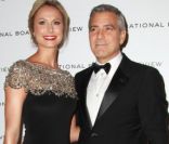 George Clooney et Stacy Keibler à New York, le 10 janvier 2012.