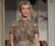 Audrey Marnay défile pour Alberta Ferretti, à Milan, le vendredi 13 janvier 2012.