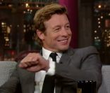 Simon Baker sur le plateau de David Letterman, le 16 janvier 2012 à New York