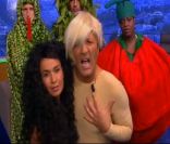 Arthur et Amelle Chahbi, très crédibles dans la peau d'Adam et Ève dans un extrait de Ce soir avec Arthur diffusée lundi 16 janvier 2012 sur Comédie +