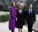 Carla Bruni-Sarkozy et Nicolas Sarkozy accueillent à l'Elysée l'épouse du président ivoirien Alassane Ouattara, Dominique Ouattara, dans la journée du 26 janvier 2012 