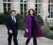 Carla Bruni-Sarkozy et Nicolas Sarkozy accueillent à l'Elysée l'épouse du président ivoirien Alassane Ouattara, Dominique Ouattara, dans la journée du 26 janvier 2012 