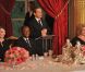Carla Bruni-Sarkozy et Nicolas Sarkozy reçoivent le  président ivoirien Alassane Ouattara et  son épouse Dominique Ouattara, le 26 janvier 2012, à l'occasion d'un  dîner d'Etat