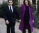 Carla Bruni-Sarkozy et Nicolas Sarkozy accueillent à l'Elysée l'épouse du président ivoirien Alassane Ouattara, Dominique Ouattara, dans la journée du 26 janvier 2012 