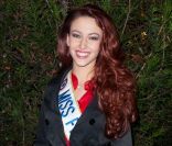 Delphine Wespiser, Miss France 2012, lors du Dîner de la mode pour le Sidaction, le 26 janvier 2012