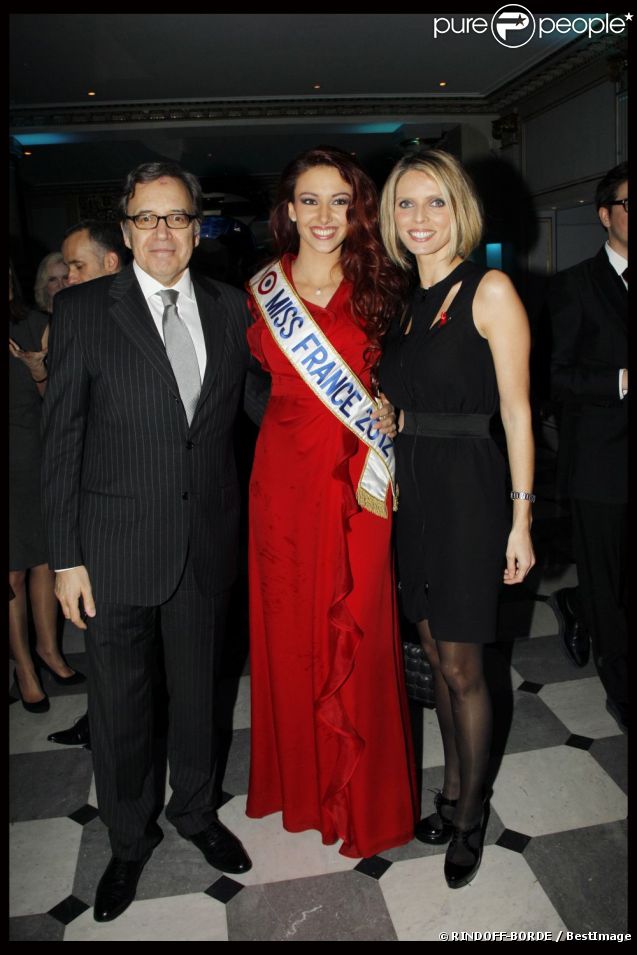 Nonce Paolini, Delphine Wespiser et Sylvie Tellier lors du Dîner de la mode pour le Sidaction, le 26 janvier 2012