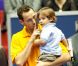 Michaël Llodra et son fils Téo le 1er novembre 2009 à Lyon