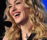 Madonna à la conférence de presse du Super Bowl, à Indianapolis, le 2 février 2012.