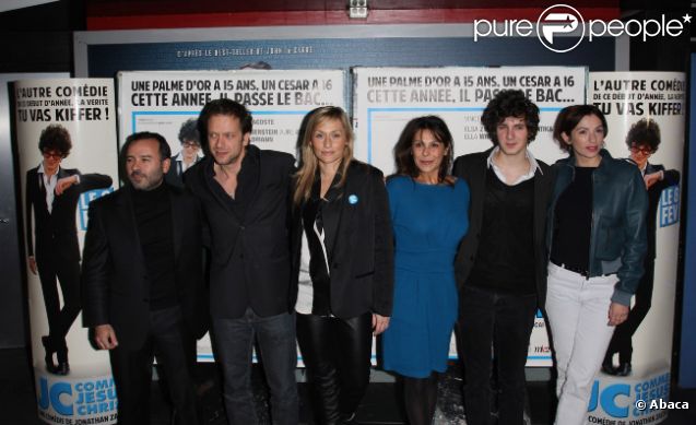 Jonathan Zaccaï, Elodie Hesme, Vincent Lacoste et Aure Atika à l'avant-première de  JC comme Jésus Christ , à Paris le 6 février 2012.