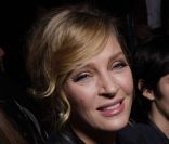 Uma Thurman assistait au défilé Tommy Hilfiger automne-hiver 2012-2013 à New York, le 12 février 2012.