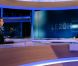 Nicolas Sarkozy et Laurence Ferrari sur le plateau du 20 heures de TF1, le 15 février 2012.