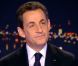 Laurence Ferrari reçoit Nicolas Sarkozy sur le plateau du 20 heures de TF1, le 15 février 2012.