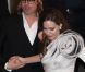 Angelina Jolie et Brad Pitt à Paris le 16 février 2012 ; ils se sont rendus à une after à la Bibliothèque Nationale de France