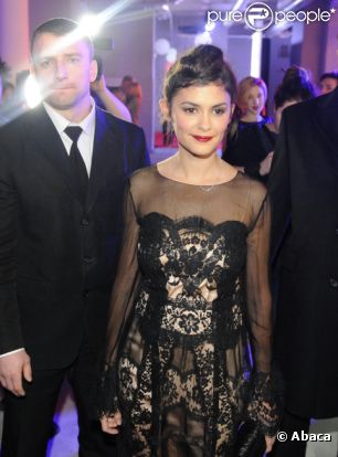 Audrey Tautou à Moscou le 16 février 2012 lors du d'excellence de la beauté de Marie Claire 