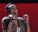 Sera Hill très heureuse d'avoir convaincu Christina Aguilera dans  The Voice , sur NBC, le 27 février 2012.