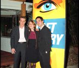Benjamin Castaldi  en mars 2001 pour le lancement de Loft Story avec Alexia Laroche-Joubert<br />